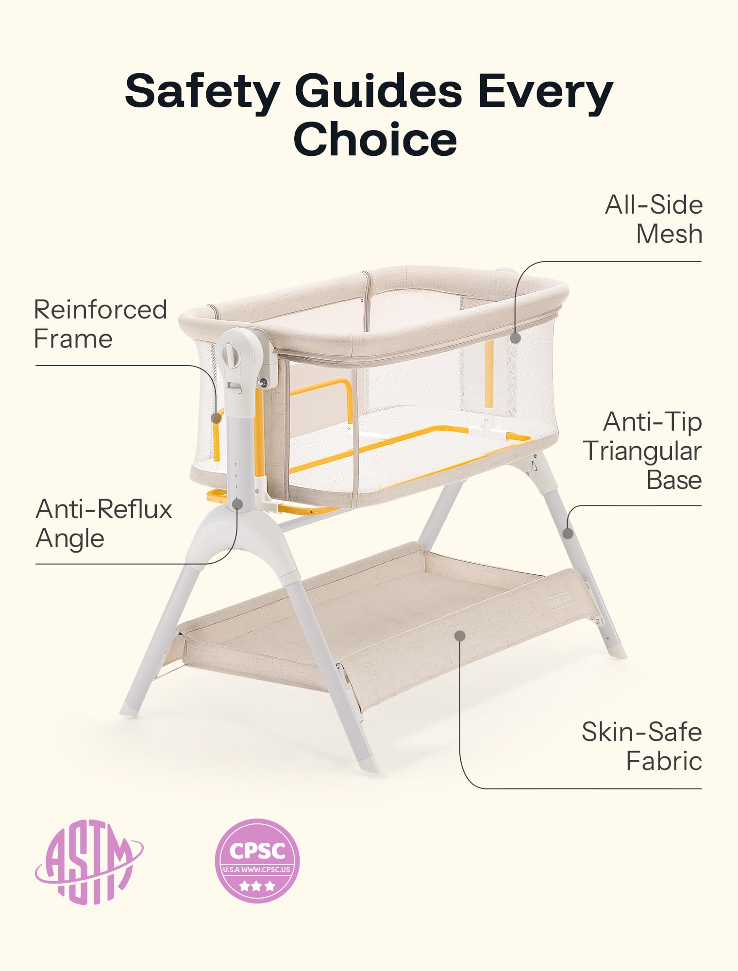 HARPPA bassinet certifications indicate safety standards compliance
