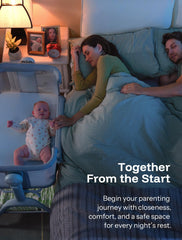 HARPPA Cuddly Bassinet mesh sides boost airflow and visibility during nighttime care.