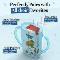 Harrington Baby No Squeeze Pouch Holder dishwasher-safe design eases cleanup after meals