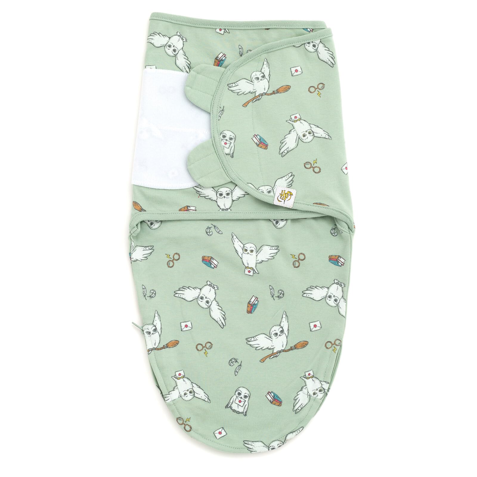 Harry Potter Hedwig Owl swaddle pack closeup fabric showing soft skin-friendly material