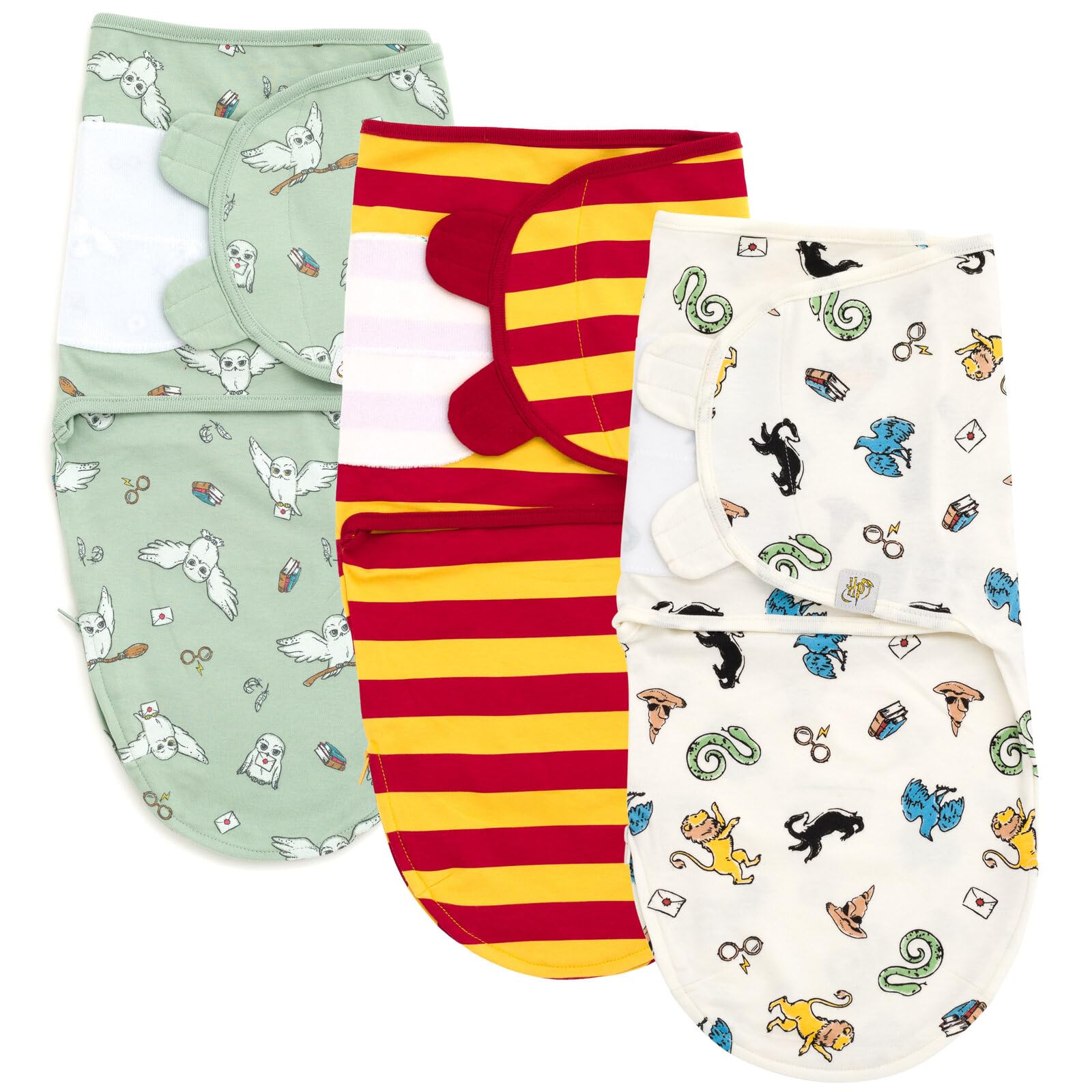 Harry Potter Hedwig Owl swaddle pack front view with cozy wearable blanket for bedtime ease