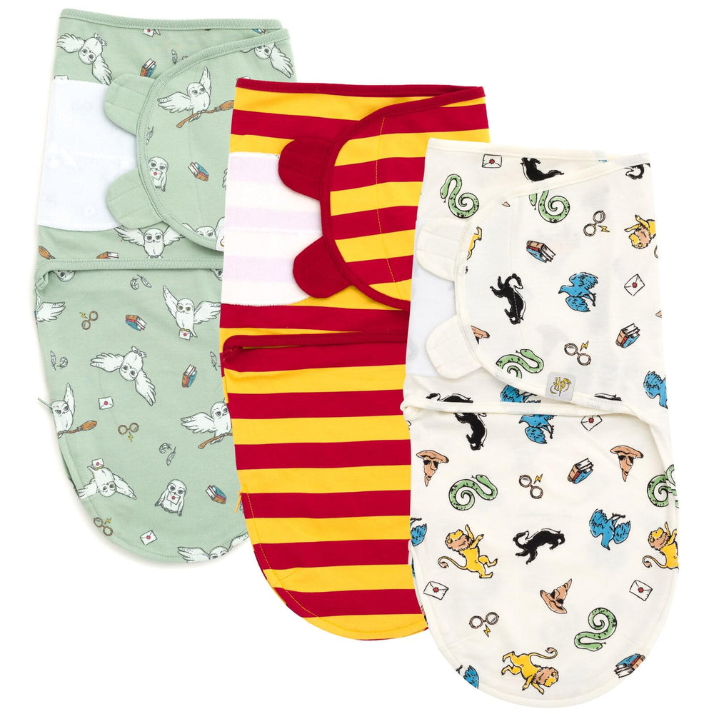 Harry Potter Hedwig Owl swaddle pack front view with cozy wearable blanket for bedtime ease