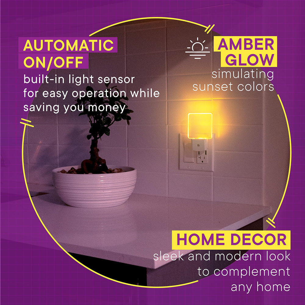 Harth night light with dusk-to-dawn sensor offers hands-free illumination.