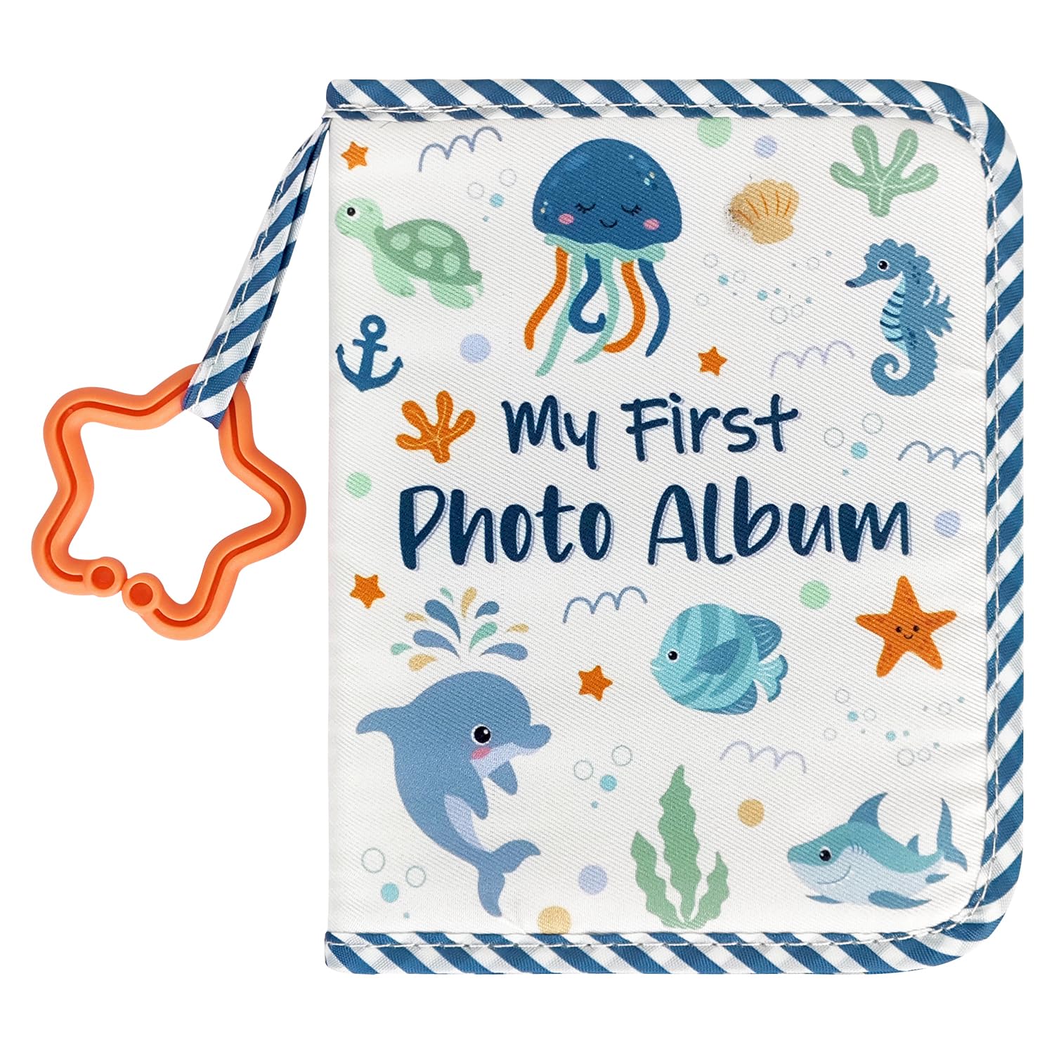 HarvMax Baby's First Family Album cover in soft fabric inviting tactile memory exploration