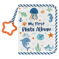 HarvMax Baby's First Family Album cover in soft fabric inviting tactile memory exploration