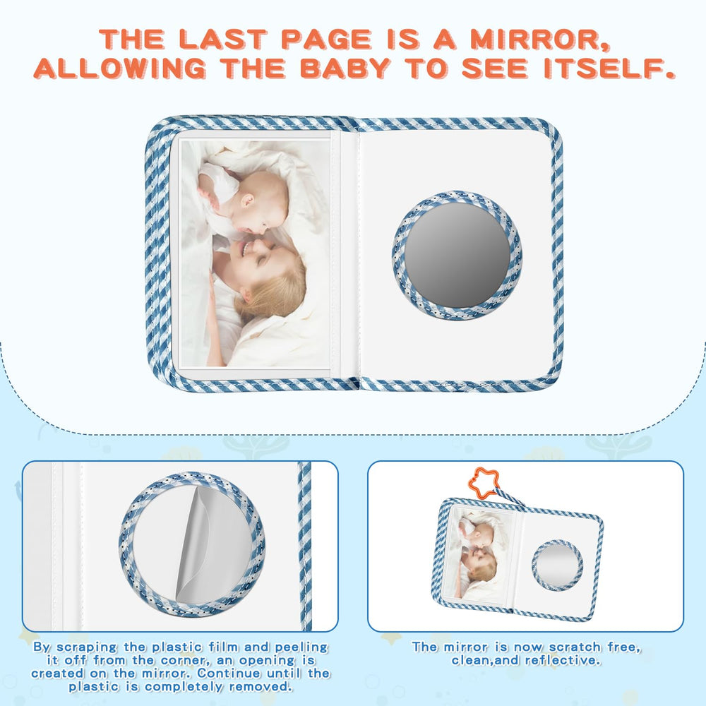 HarvMax Baby's First Family Album crinkle-friendly fabric pages enhancing sensory play