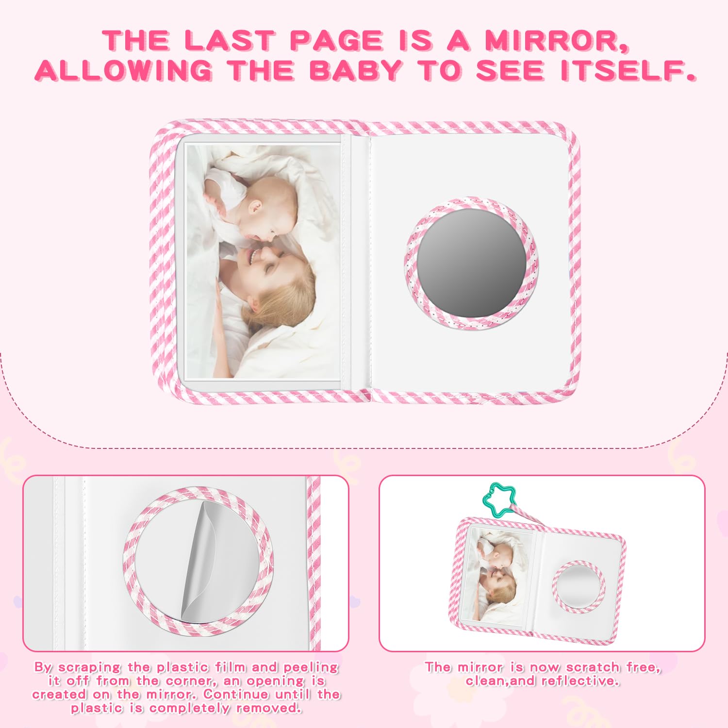 HarvMax crinkle-pages invite tactile exploration during tummy time