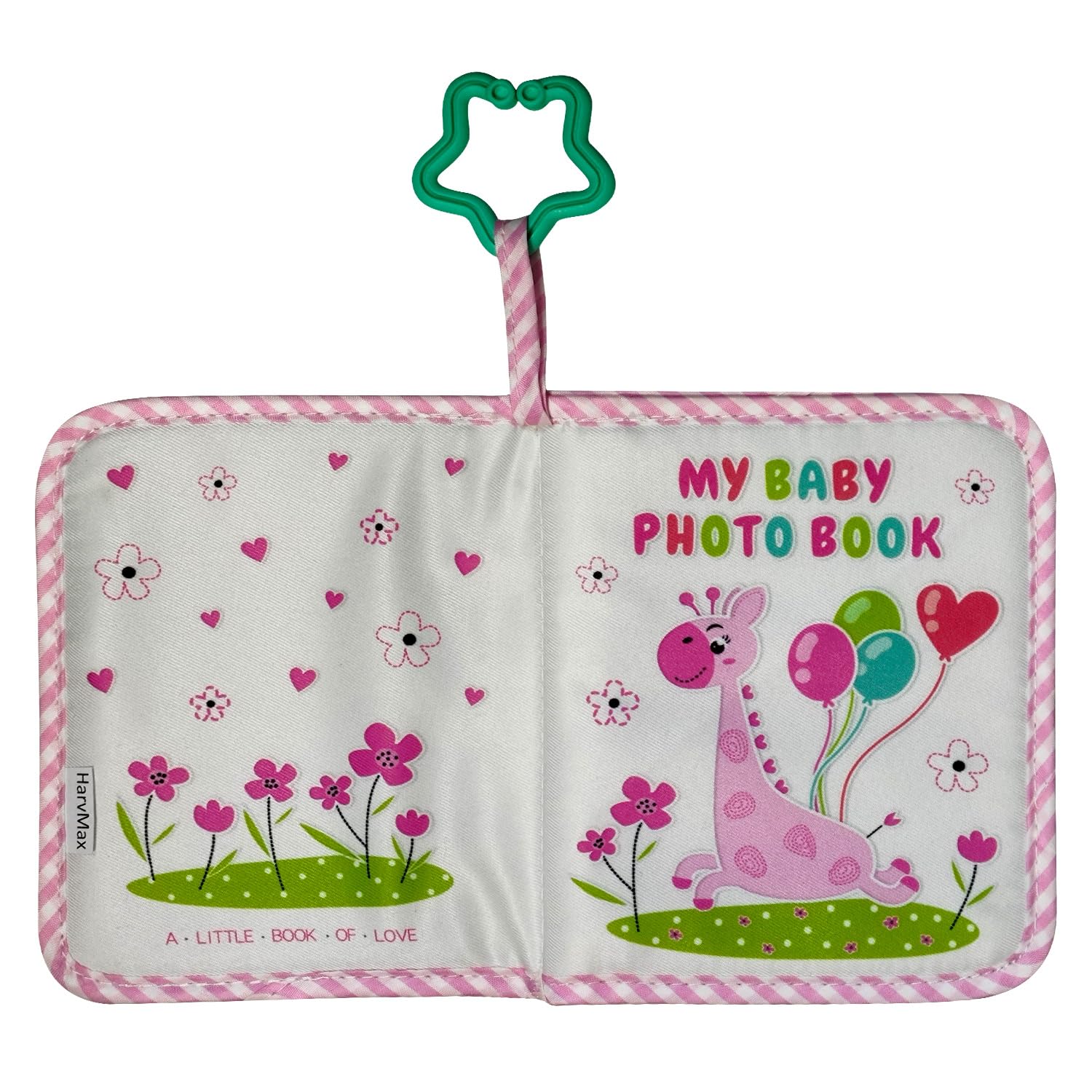 HarvMax gift-packaging image emphasizes ready-to-gift keepsake for baby showers