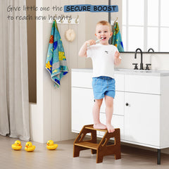 Harwaya stool's soft rubber feet prevent slips on tile