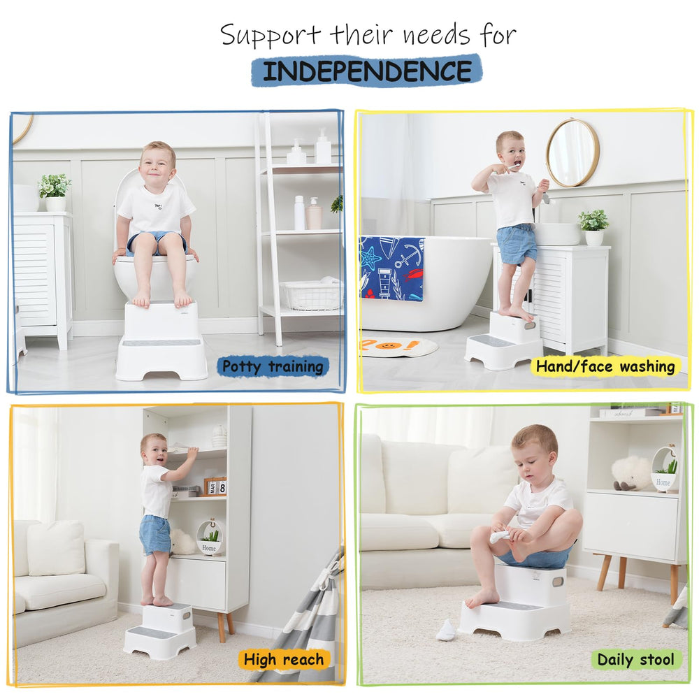 Harwaya toddler step stool is waterproof and easy to clean.