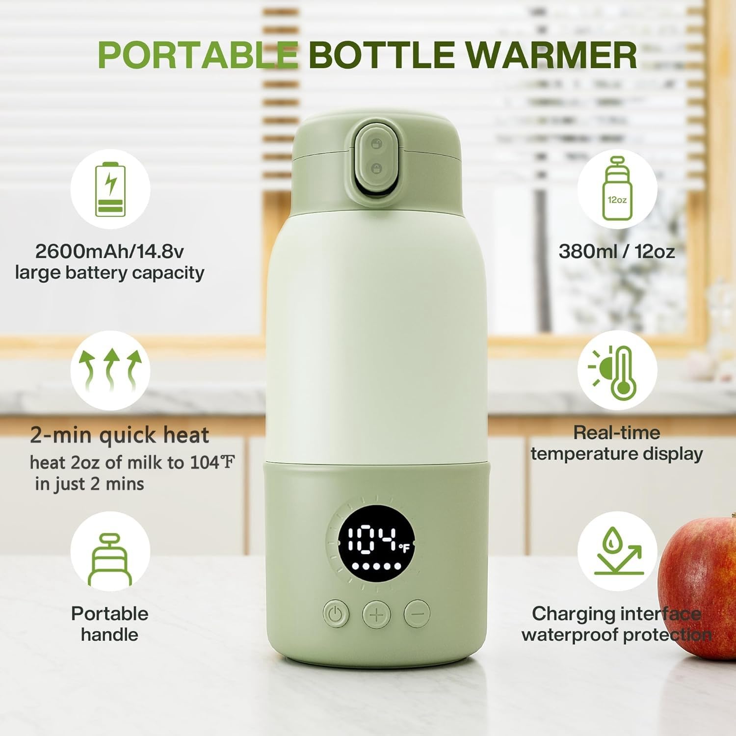 Haslife bottle warmer 2-minute heating for quick feeds.