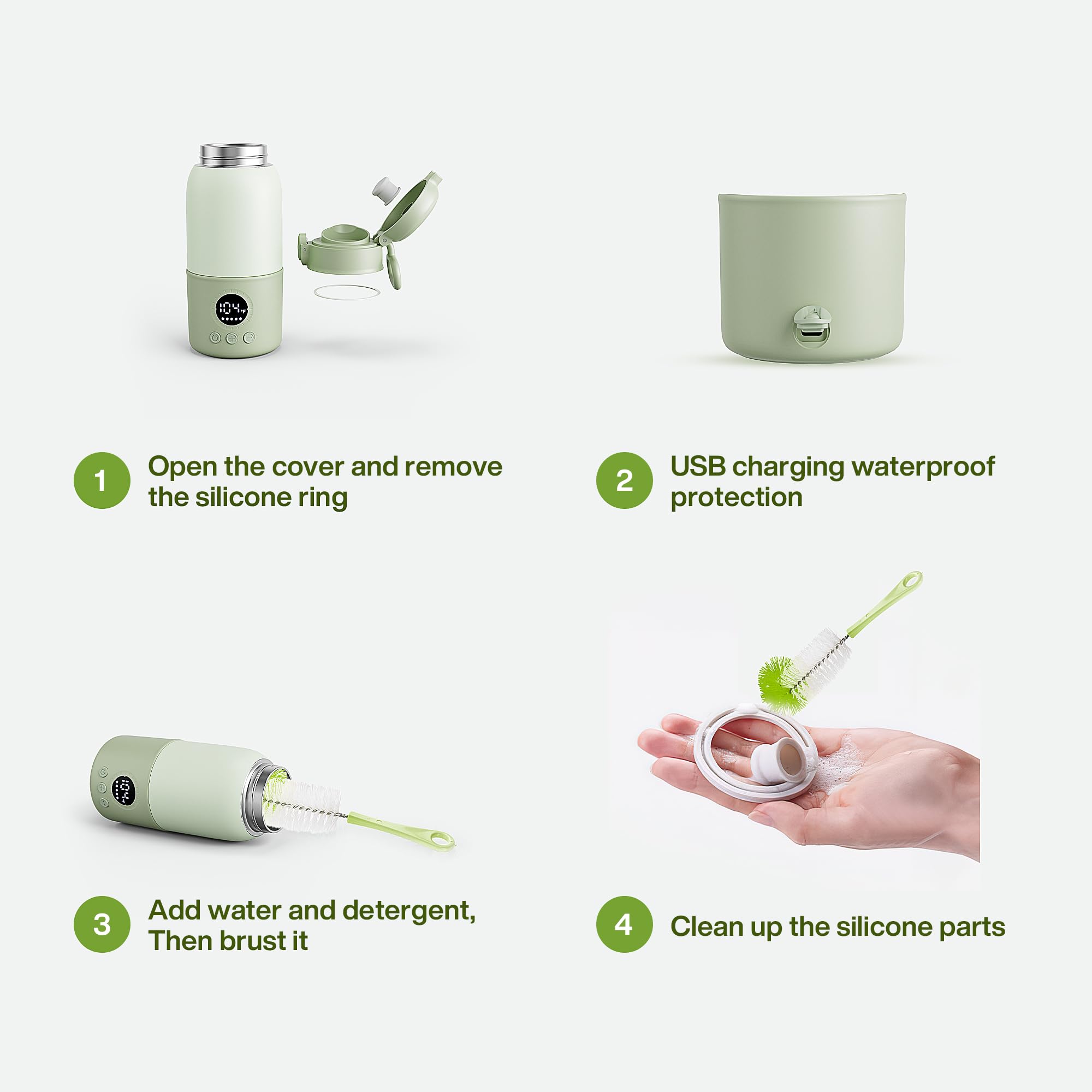 Haslife bottle warmer travel-friendly compact design for bags.