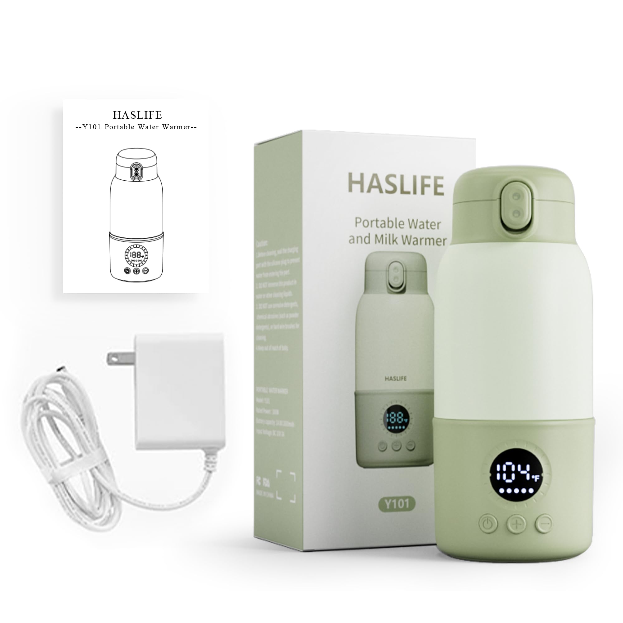 haslife portable bottle warmer keep-warm up to 6 hours for cold days