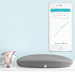 Hatch Grow scale display showing baby weight for quick progress checks