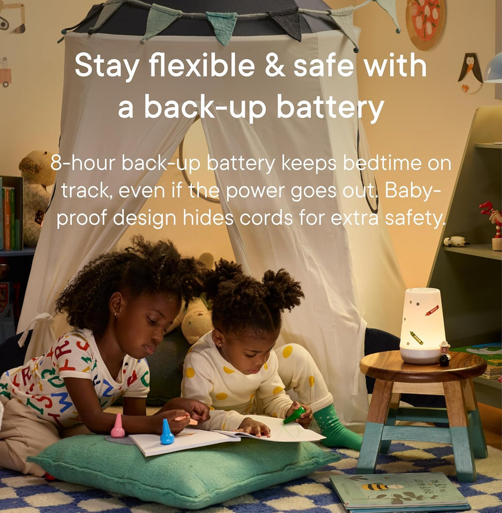 Hatch Rest+ sleep stories and playlists for bedtime relaxation.