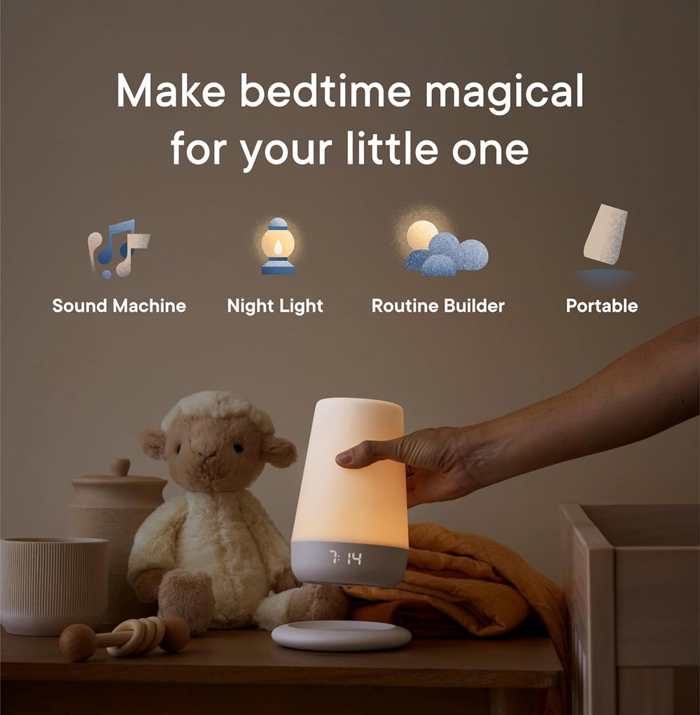 Hatch Rest+ Wi-Fi remote control enables easy setup from anywhere.