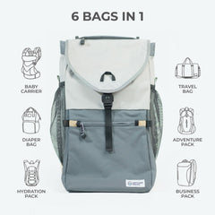 Hatcher Packs Adventure Pack sunshade-baby-carrier keeps child shaded and comfortable.