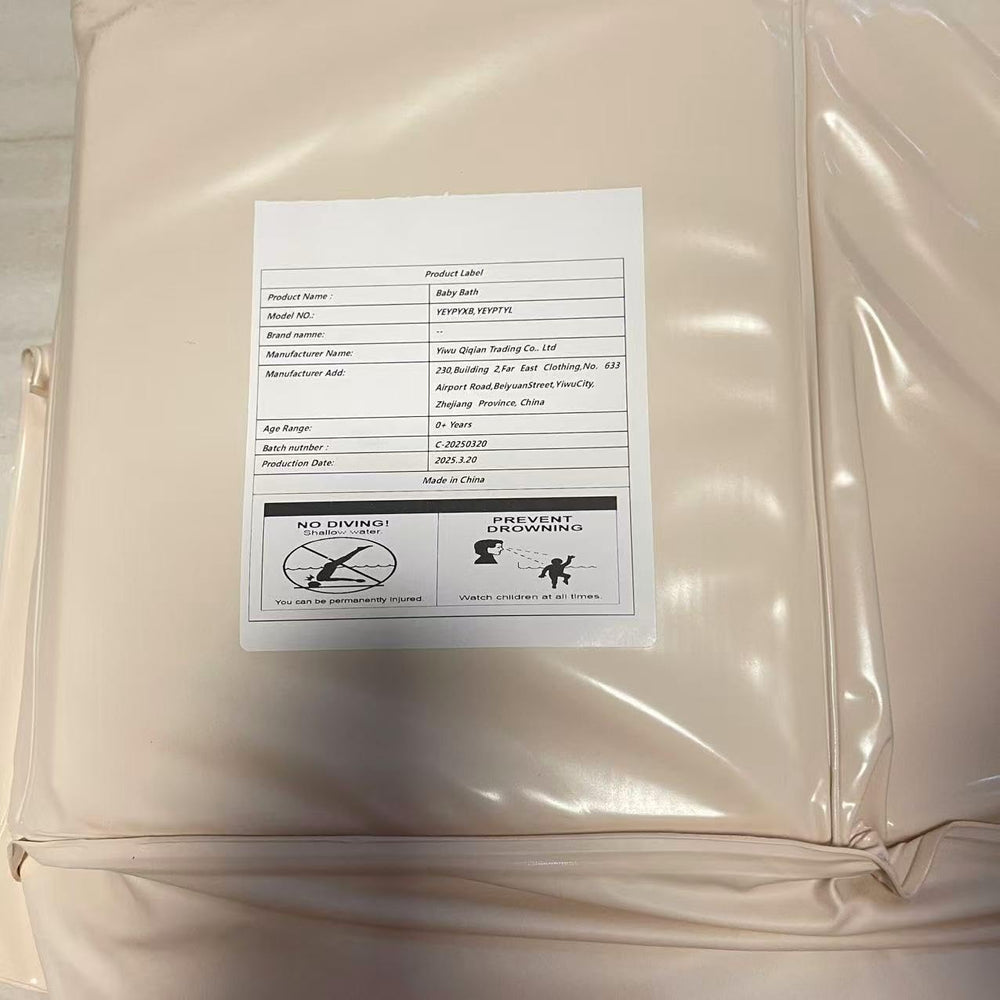 HatiLum foldable tub in white fits many bathroom styles.