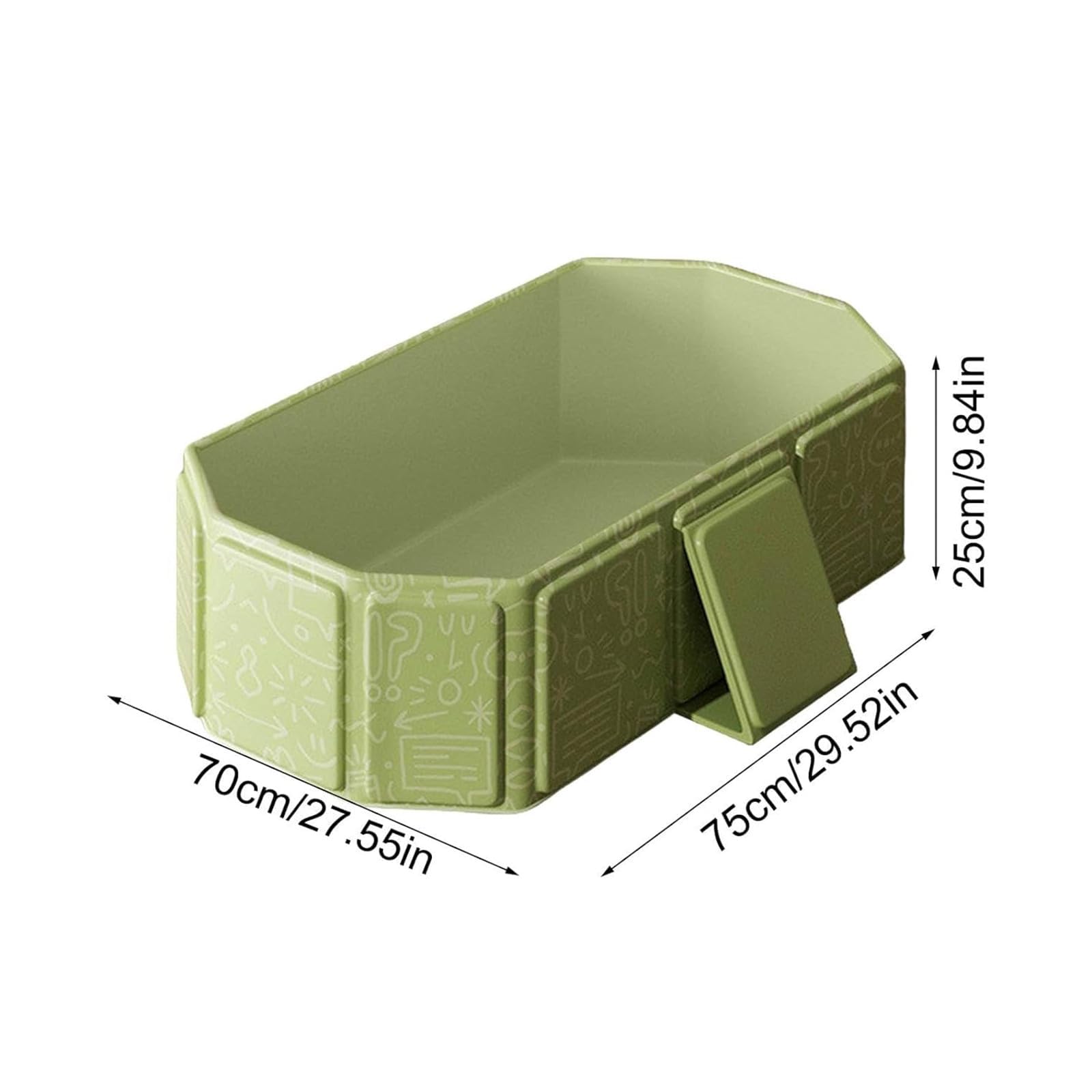 HatiLum bathtub with drain plug, easy water release after bath time.