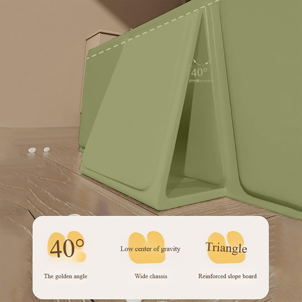 HatiLum tub features wide bottom and triangular support for stability.