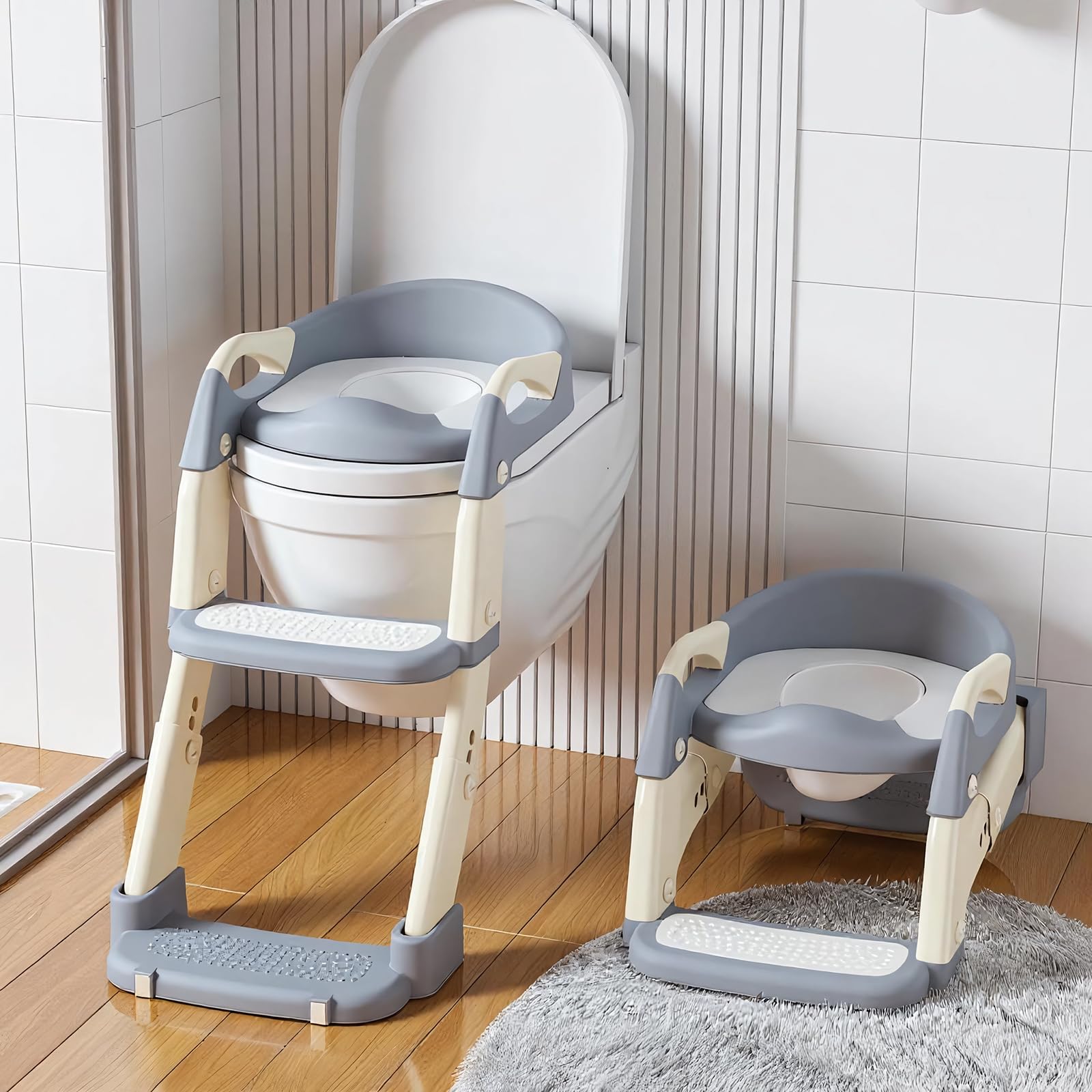HATINGTOY 3-in-1 potty seat shows compact training setup for toddlers.