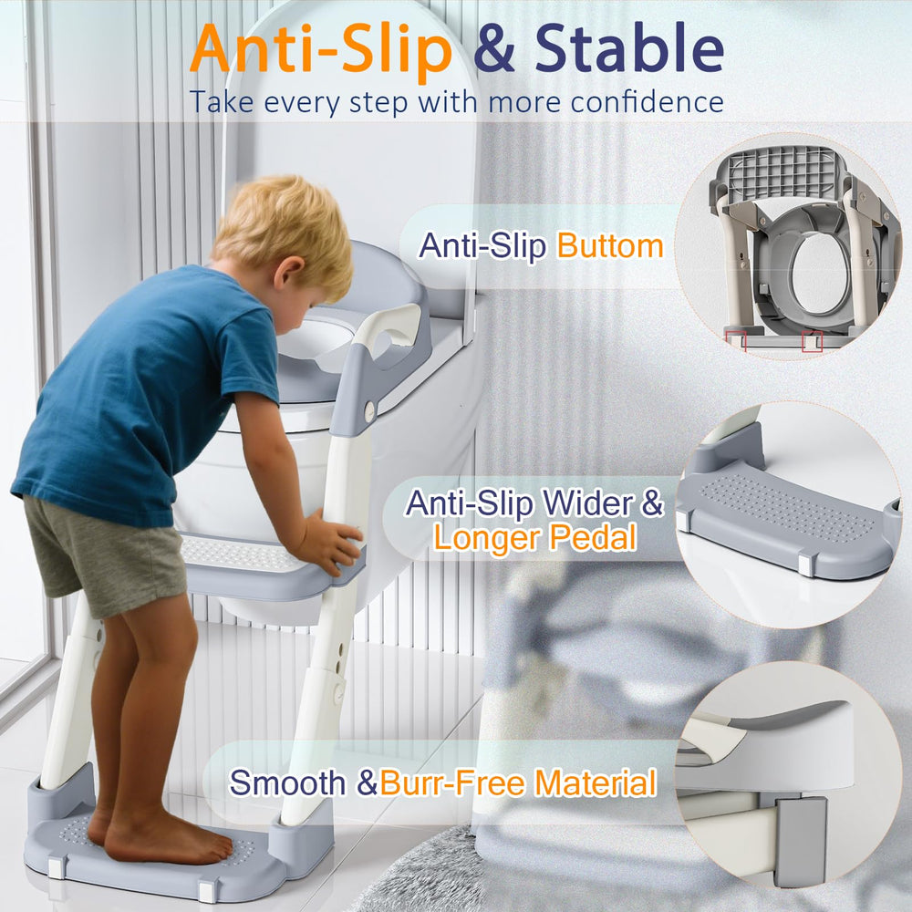 HATINGTOY adjustable-height stool grows with your child for comfort.