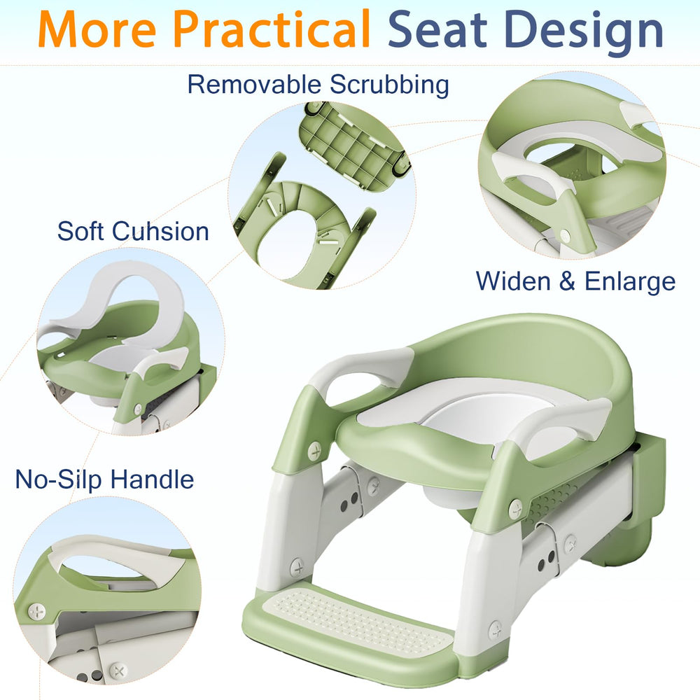 HATINGTOY foldable potty chair stores compactly under sink for quick setup