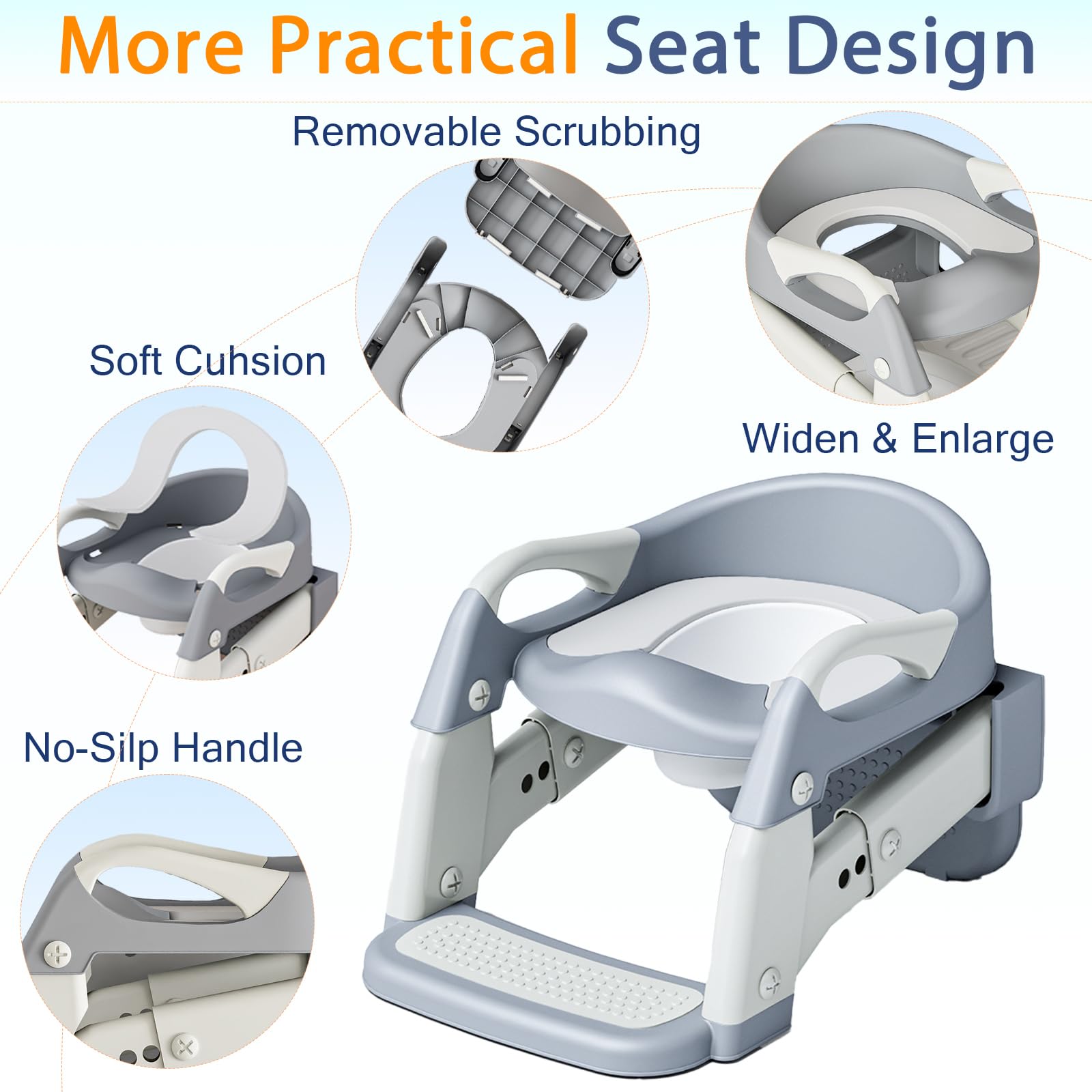 HATINGTOY potty seat-squat design supports stable positioning.