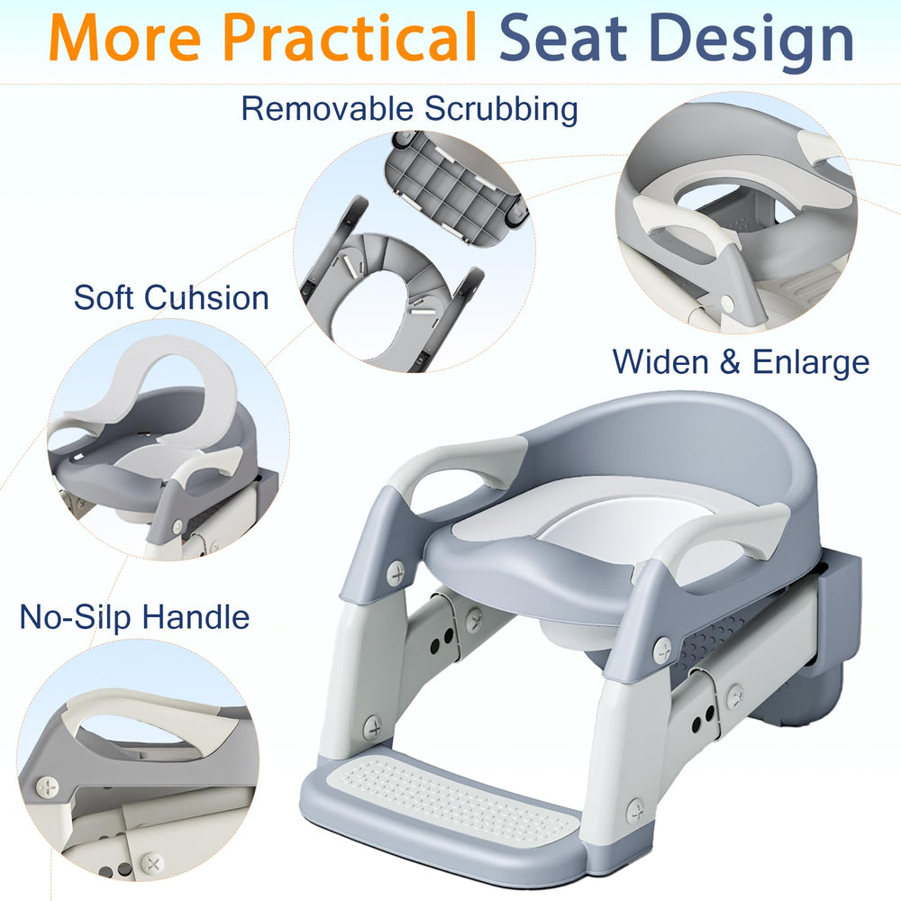 HATINGTOY potty seat-squat design supports stable positioning.