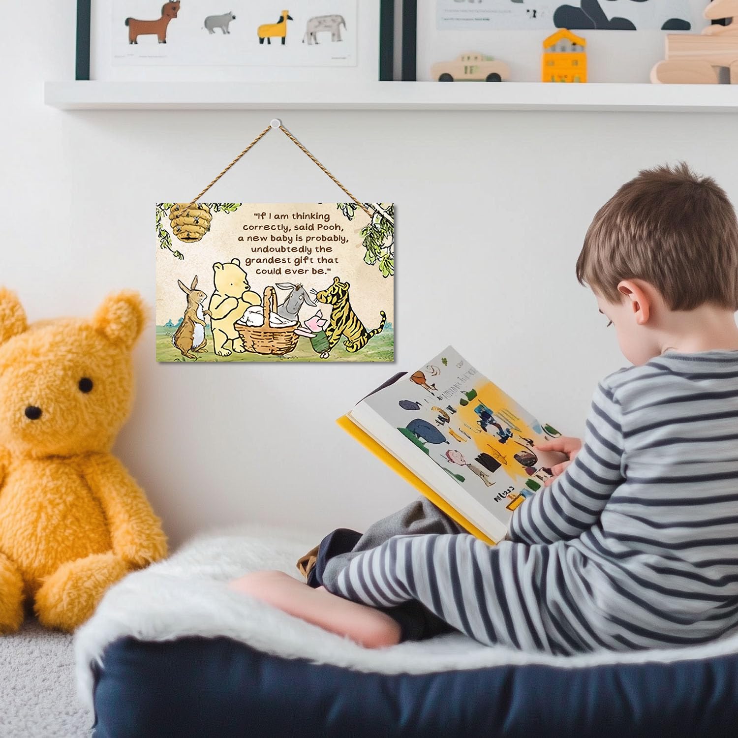Hatzelou Winnie wall sign durable print for easy display