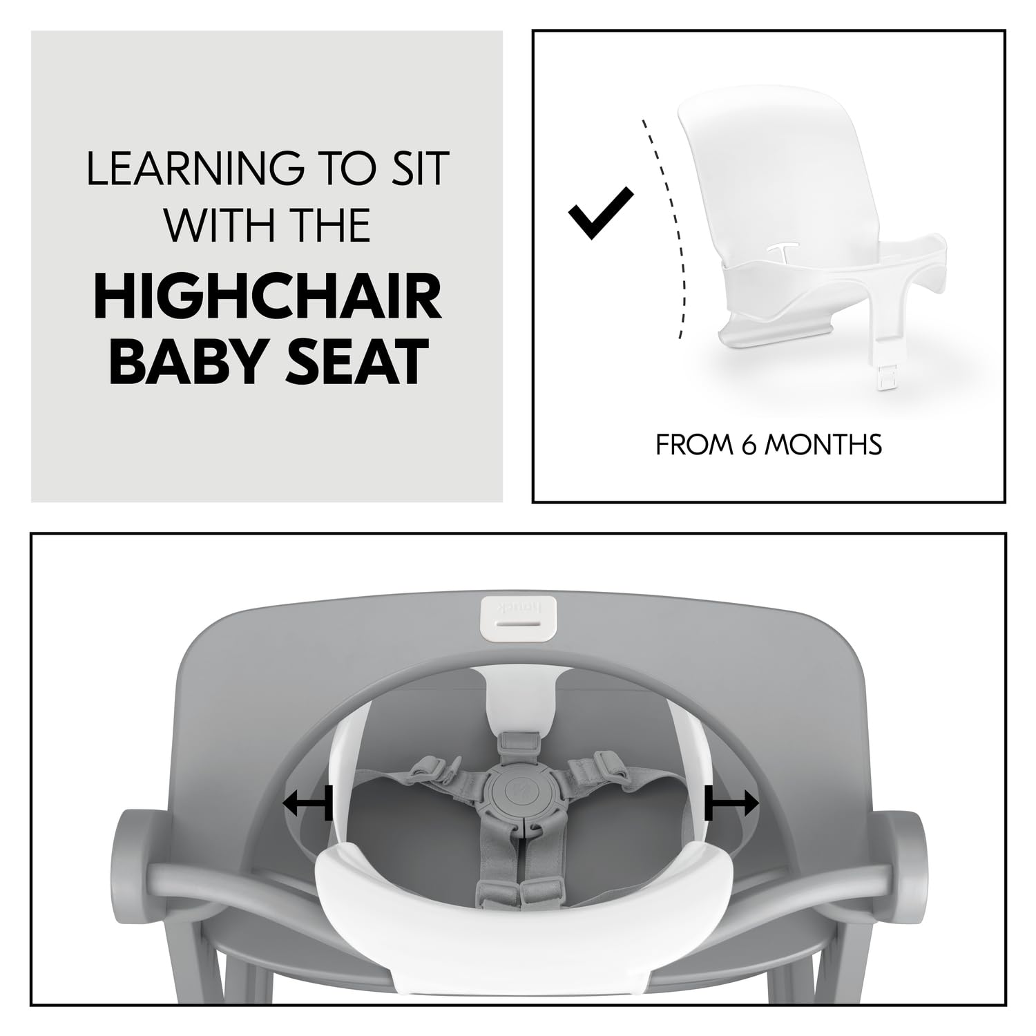 hauck Alpha+ bumper bar adds extra safety during active self-feeding