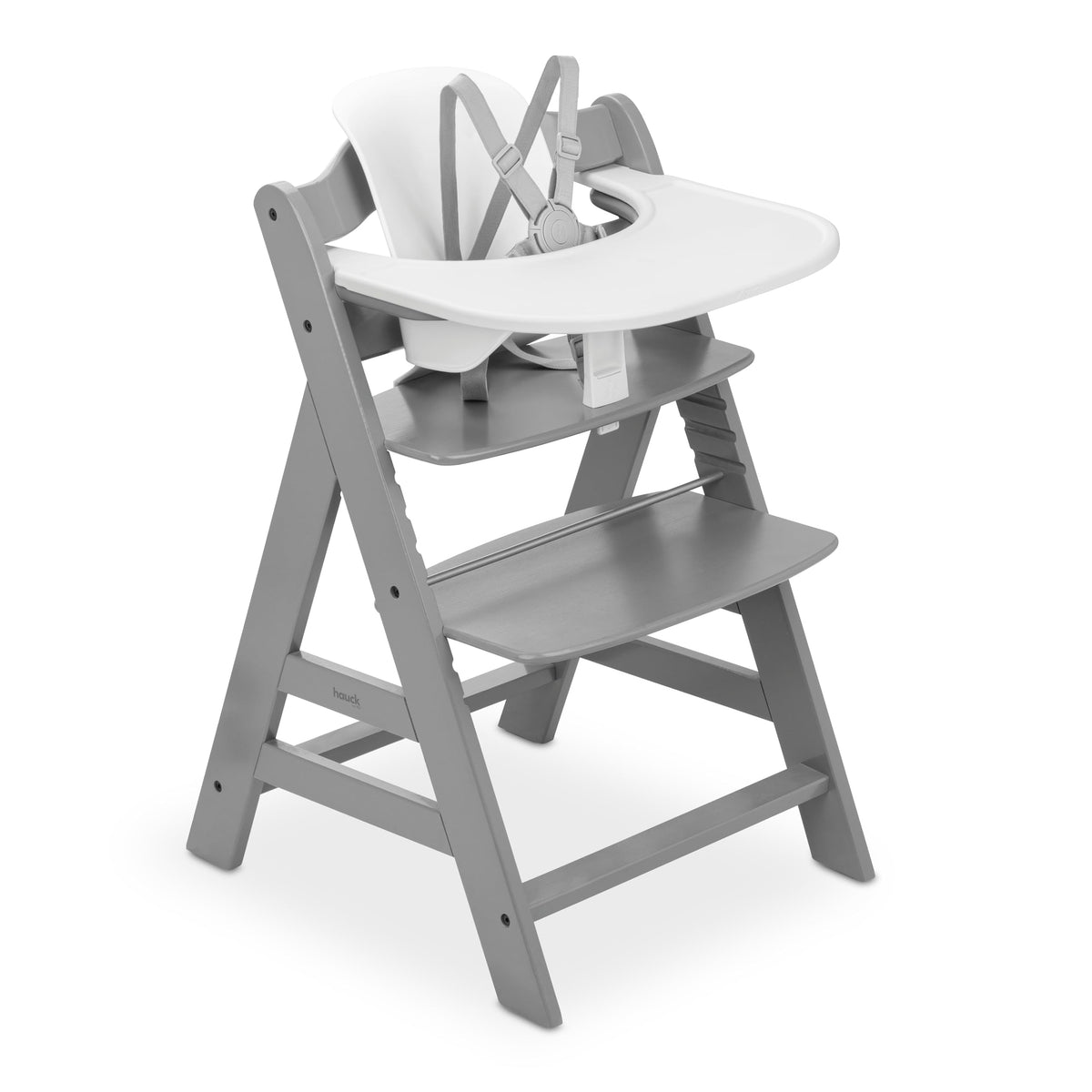 hauck Alpha+ high chair with tray enables easy feeding during family meals