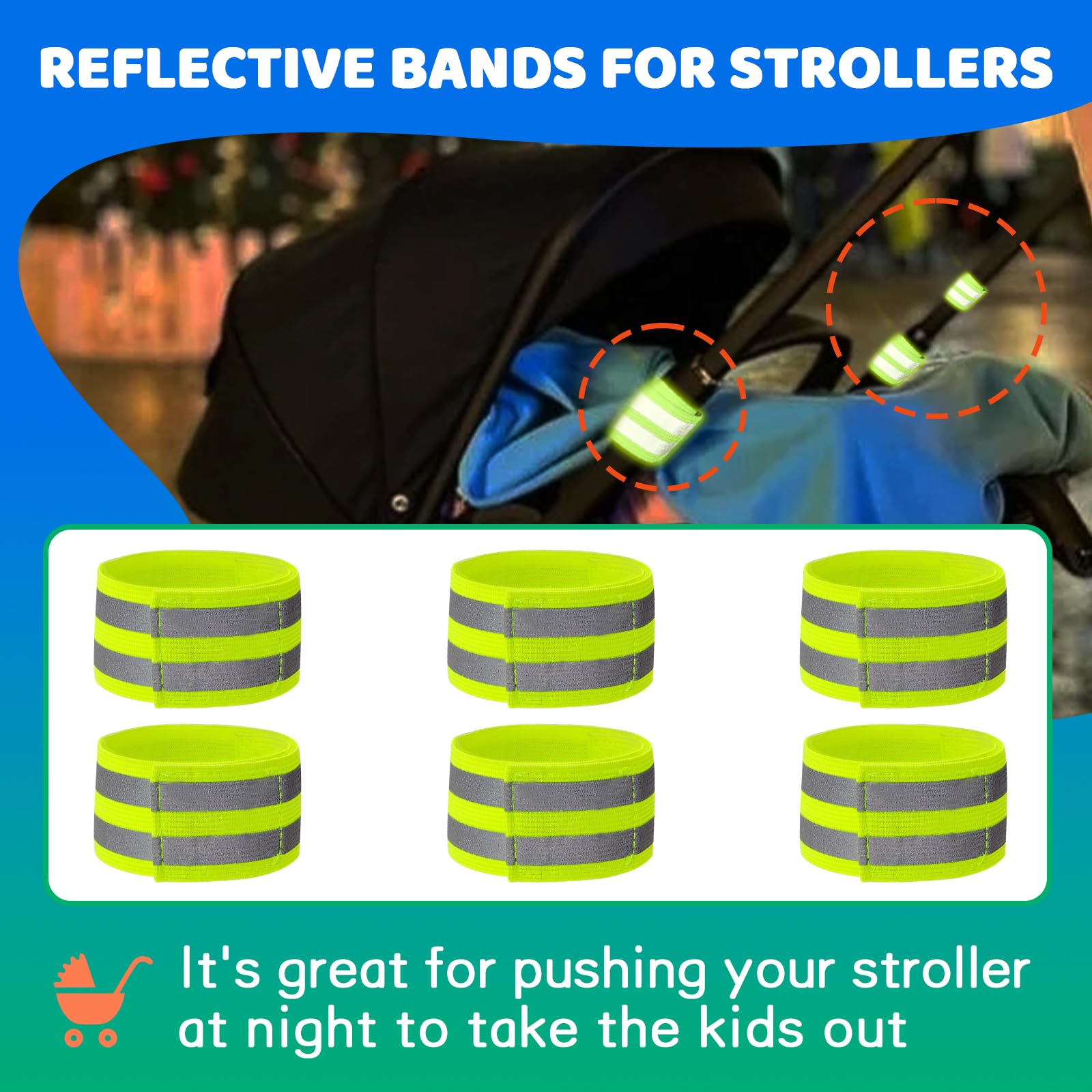 HAVANSIDY high-visibility strap demonstrates durable material for all-weather stroller use.
