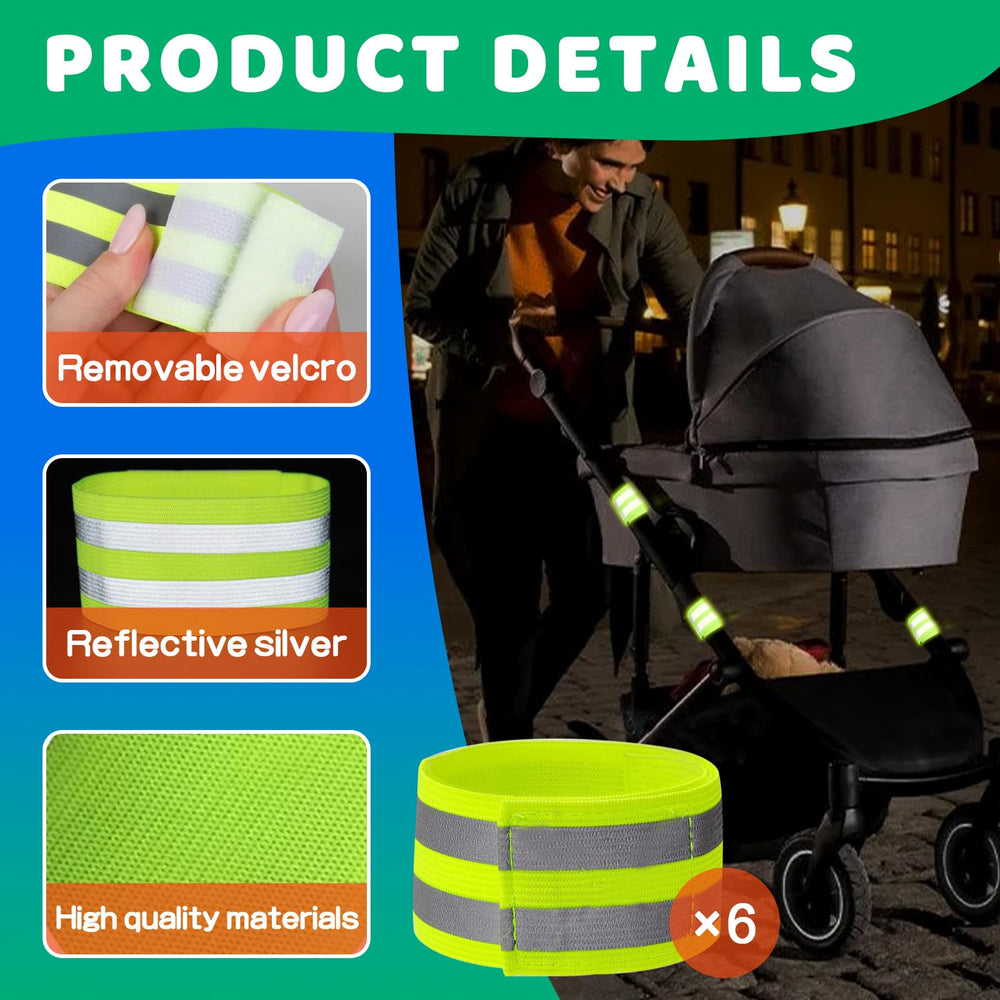 HAVANSIDY reflective bands with Velcro attachment improve safety during evening walks.