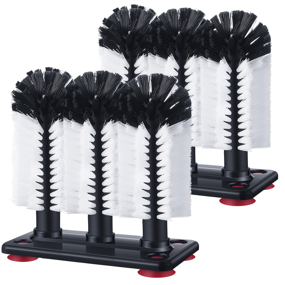Havawish 2-pack bottle cleaning brush with suction base for secure sink mounting