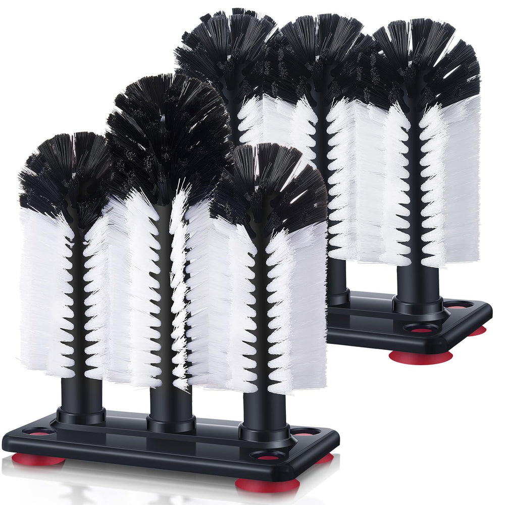 Havawish cup-washer-brushes-suction-base in kitchen sink deliver stable grip for efficient glass cleaning.
