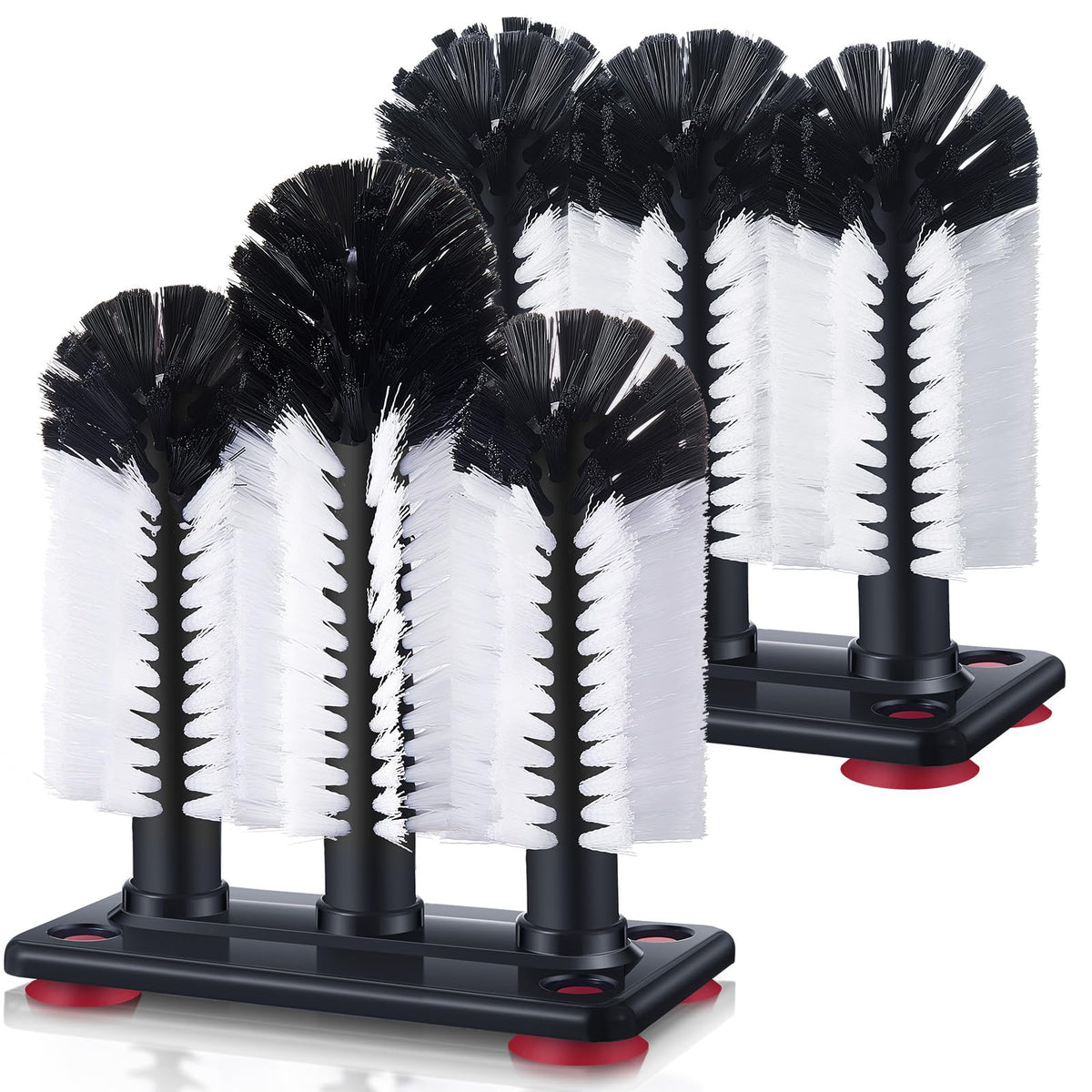Havawish cup-washer-brushes-suction-base in kitchen sink deliver stable grip for efficient glass cleaning.