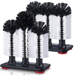Havawish cup-washer-brushes-suction-base in kitchen sink deliver stable grip for efficient glass cleaning.