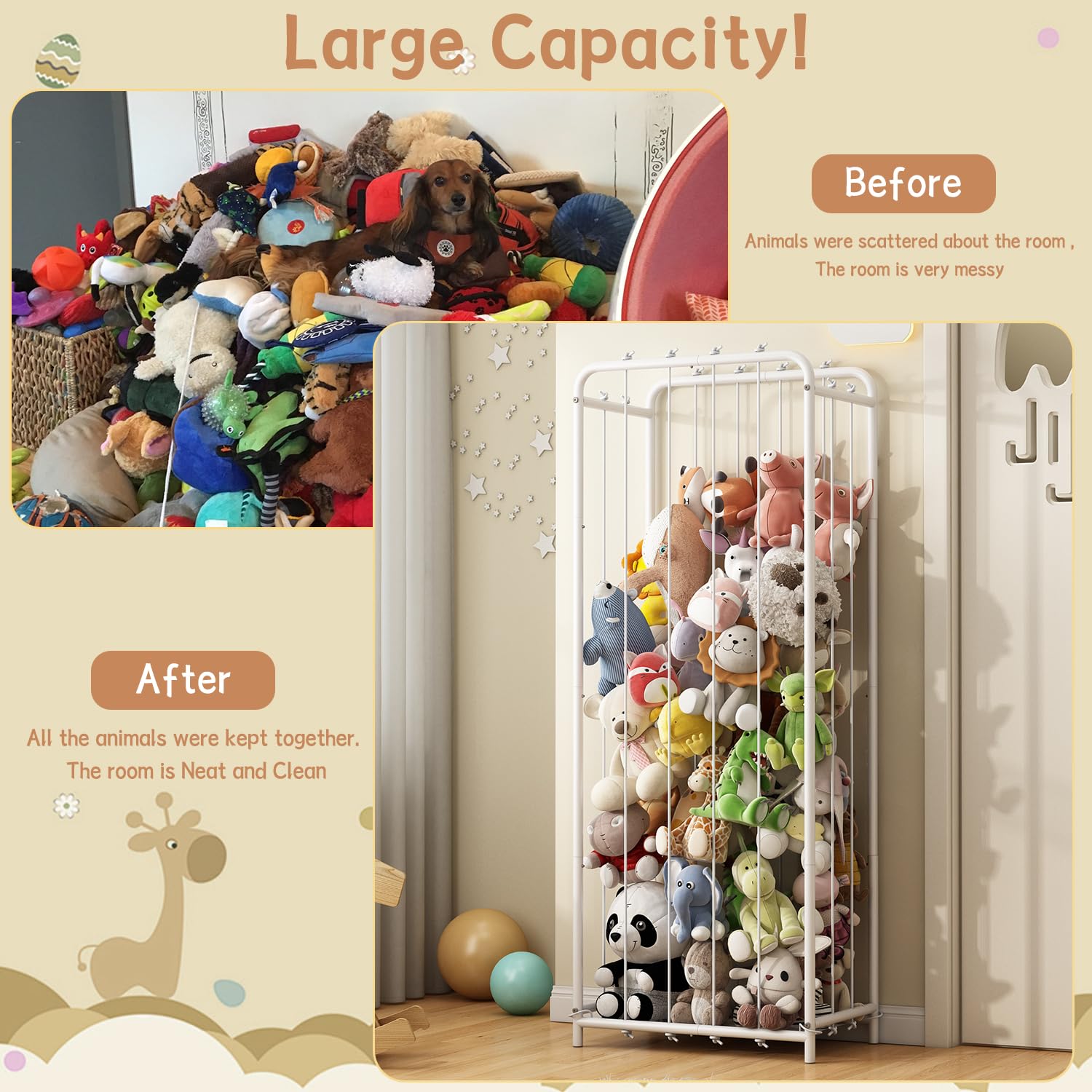 HAVEDAWN elastic-cord pull-out design allows quick, clear toy selection in seconds.