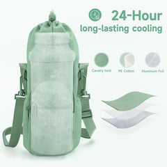 HavenMinds breastmilk bag-on-the-go-strap shows adjustable strap for hands-free transport