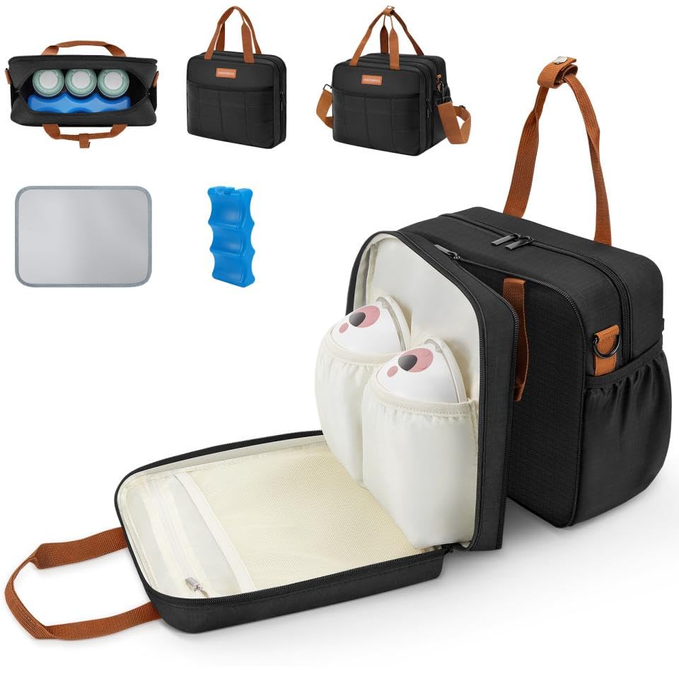 HavenMinds detachable double-layer design bag showing organized compartments for travel use.