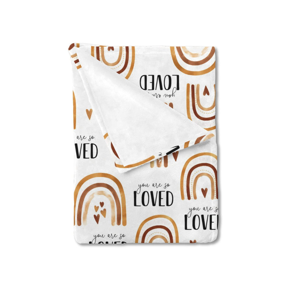 HawSkgFub Boho Rainbow fabric close-up highlights buttery softness for baby skin.