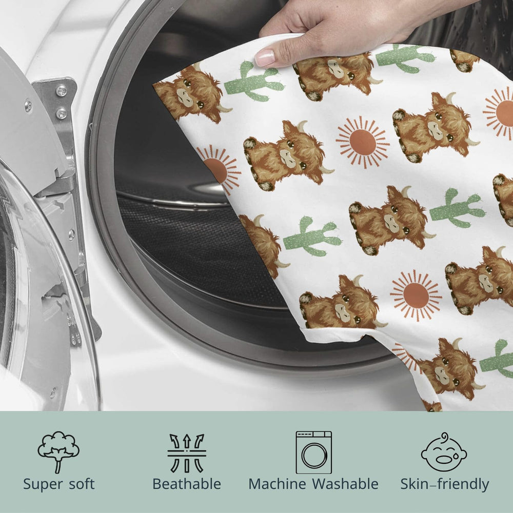 HawSkgFub Highland Cow Boho gift-ready packaging communicates thoughtful baby shower choice.
