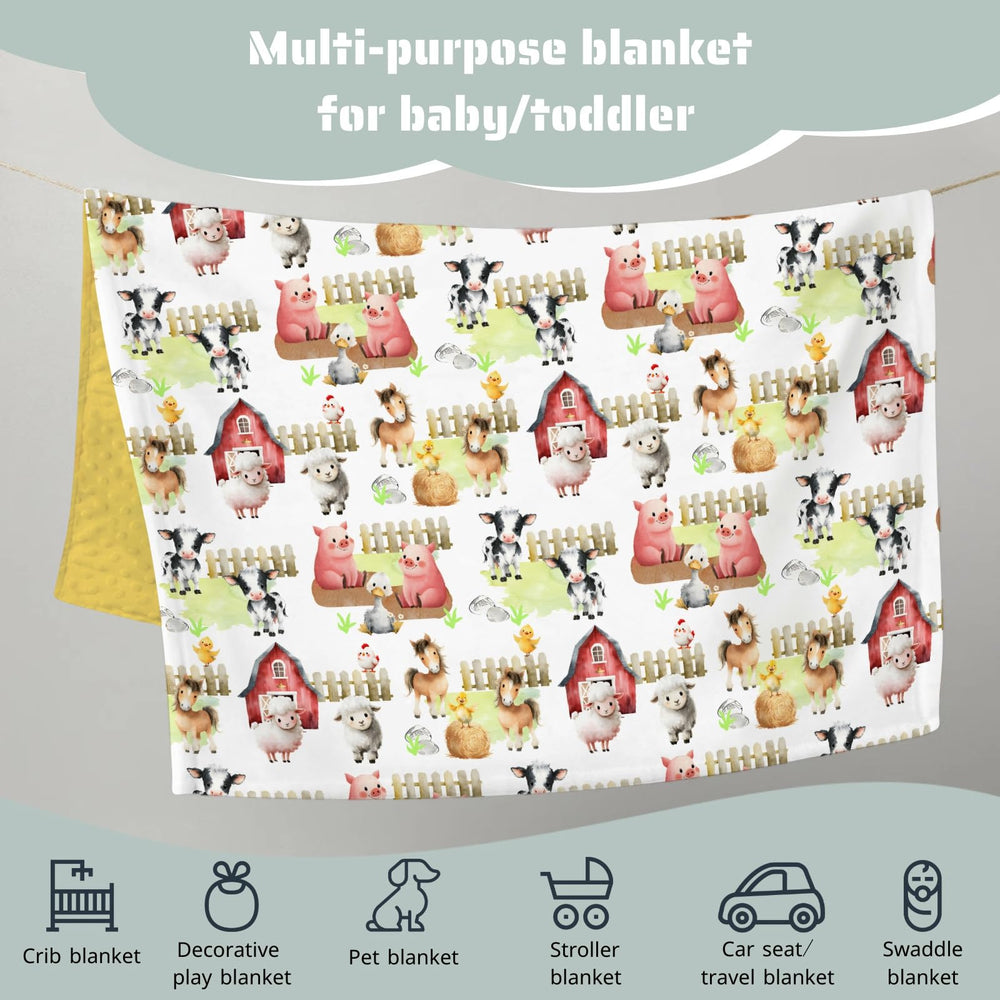 HawSkgFub machine-washable nursery blanket with durable stitching for everyday use.