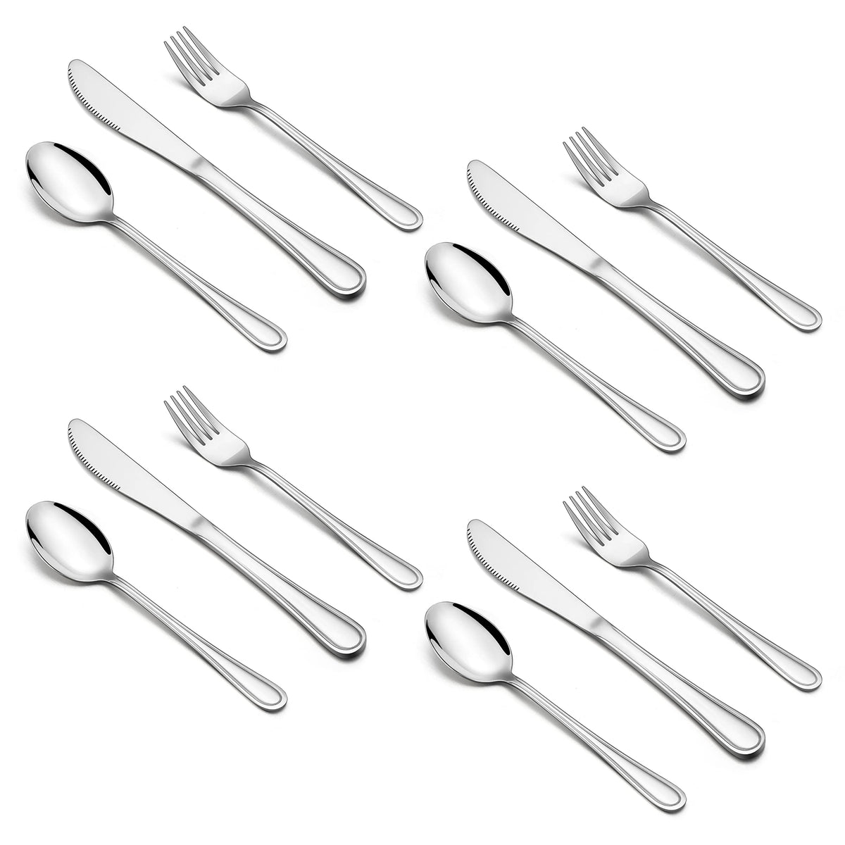 Haware 12-piece kids silverware set ready for home meals and self-feeding practice.