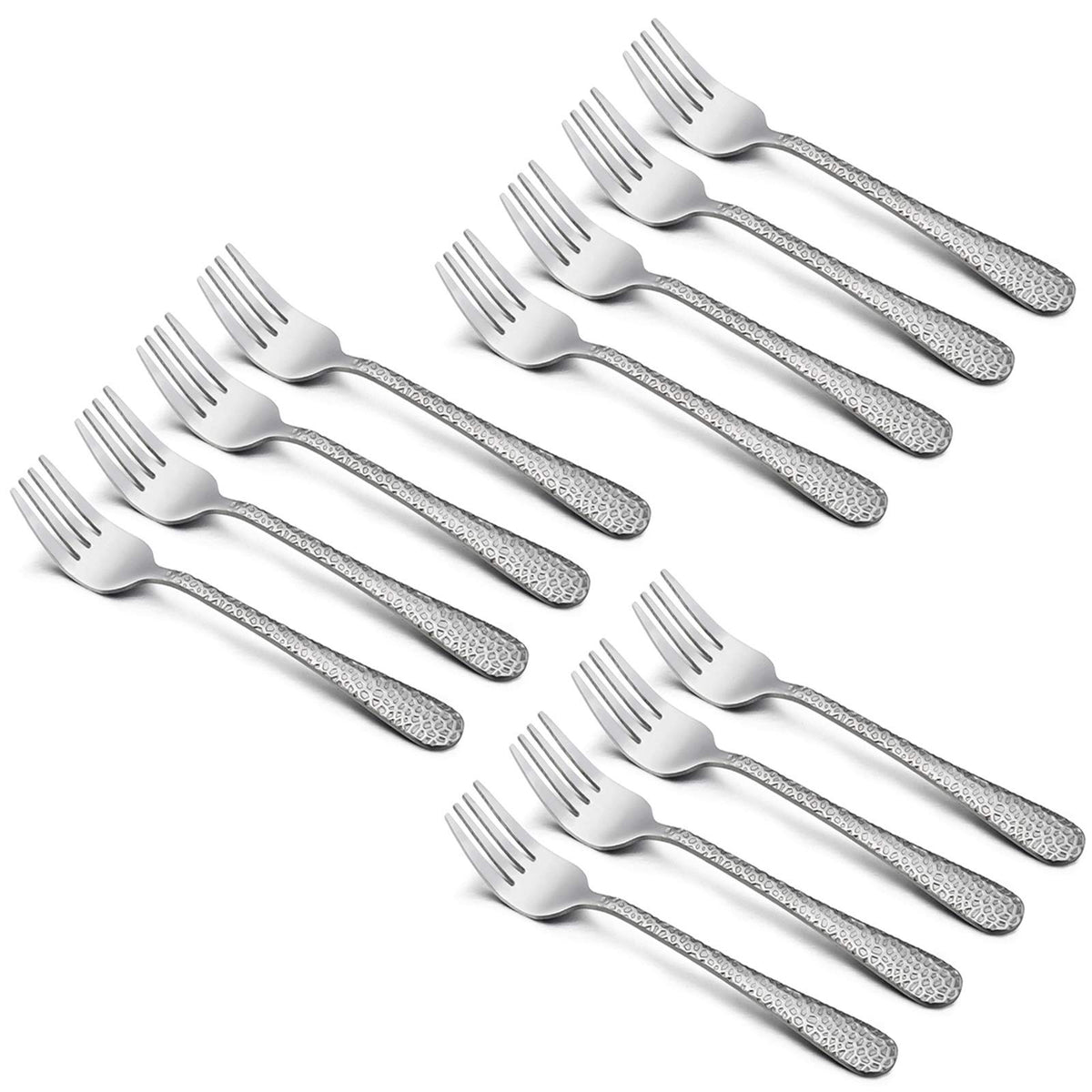 HaWare 12-Piece Kids Fork Set full view showing adult-like mini cutlery for kids