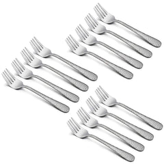 HaWare 12-Piece Kids Fork Set full view showing adult-like mini cutlery for kids