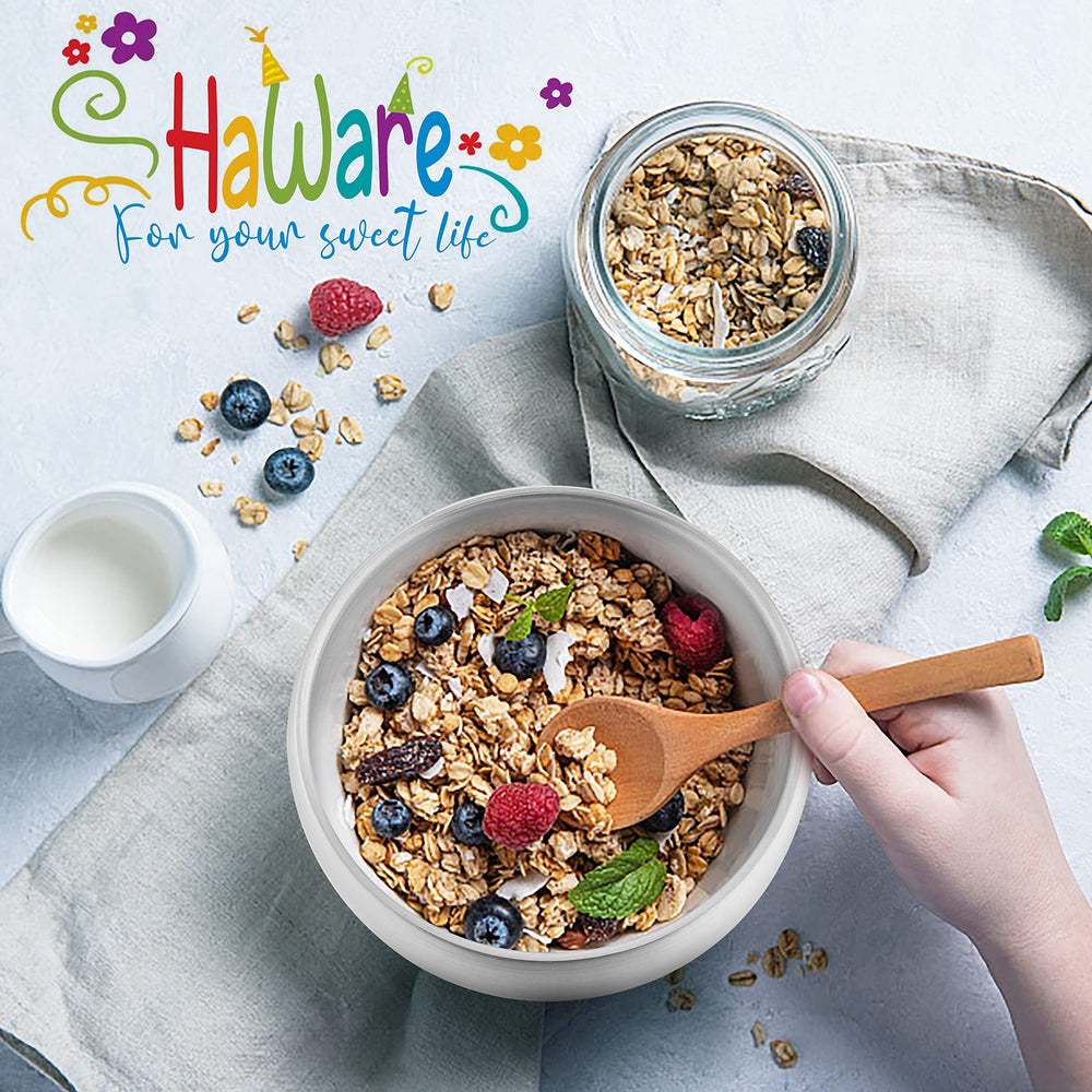 HaWare dishwasher-safe bowls ensure easy cleanup after family meals.