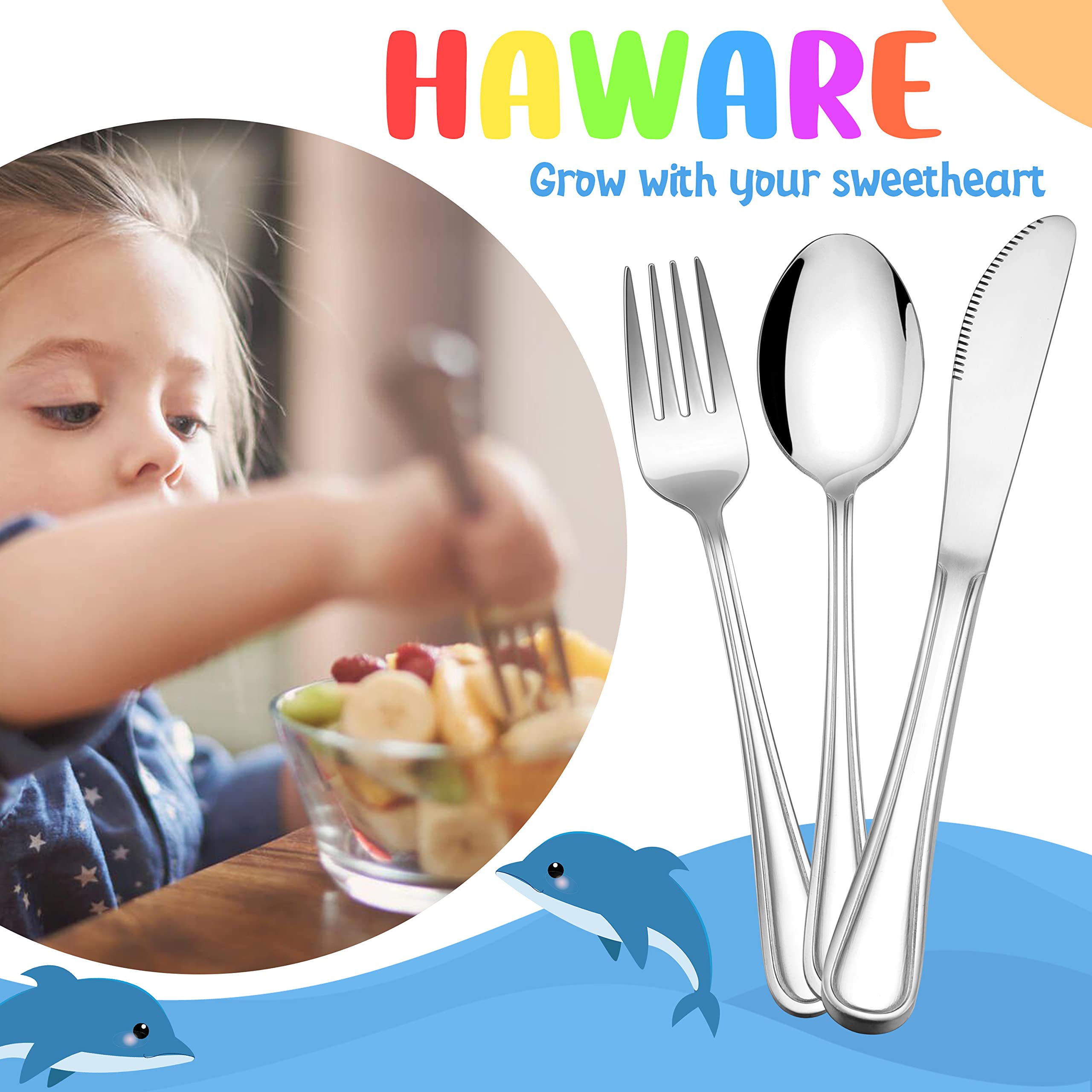 Haware dishwasher-safe flatware cleans easily after meals.