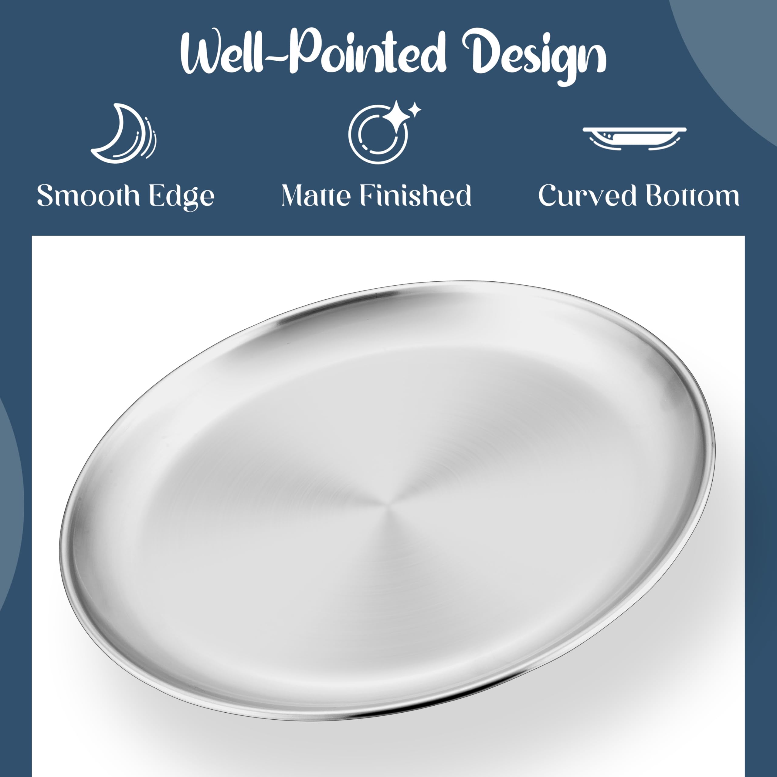 HaWare dishwasher safe stainless plate for quick cleanup after meals
